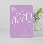 30th誕生日パーティーフォイル招待状 箔招待状 (立ち正面)