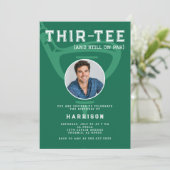 30th誕生日パーティーフォトゴモダンルフグリーン 招待状 (スタンド正面)