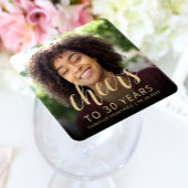 30th誕生日パーティーフォト応援 スクエアペーパーコースター