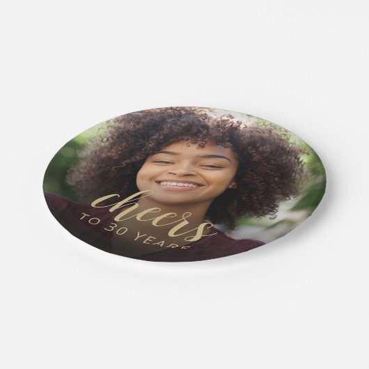 30th誕生日パーティーフォト応援 ペーパープレート (アングル)