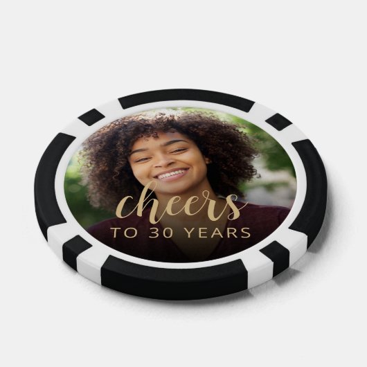 30th誕生日パーティーフォト応援 ポーカーチップ (シングル)