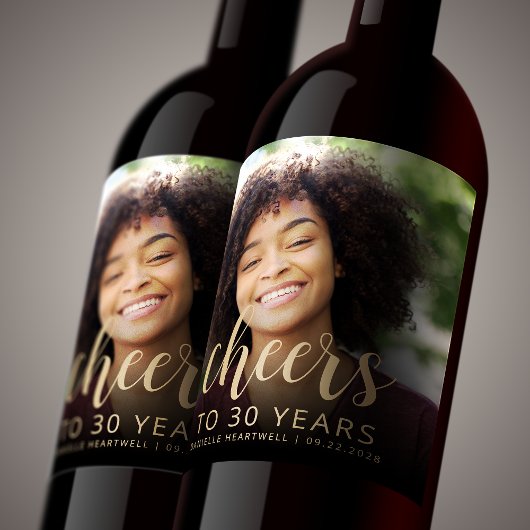 30th誕生日パーティーフォト応援 ワインラベル