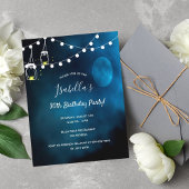30th誕生日パーティーブルームーンライト インビテーションポストカード