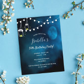 30th誕生日パーティーブルームーンライト インビテーションポストカード
