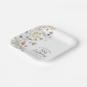 30th誕生日パーティーワイルドフラワーウォータカラーフローラ ペーパープレート (傾斜あり)