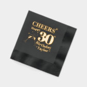 30th誕生日パーティー応援シャンパングラス 箔ナプキン (左)