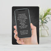 30th誕生日パーティー文字メッセージ 招待状 (スタンド正面)