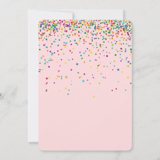 30th誕生日パーティー紙吹雪招待状 招待状 (裏面)