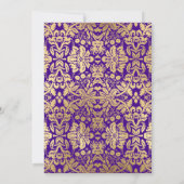 30th誕生日パーティー-金ゴールド紫 招待状 (裏面)