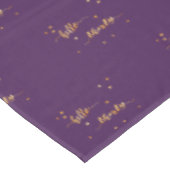 30th誕生日パープル金ゴールドhello 30タイポグラフィ テーブルクロス (アングル)