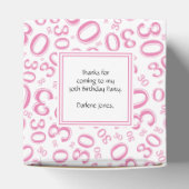 30th誕生日ピンク/白の乱数パターン フェイバーボックス (上部)
