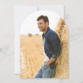 30th誕生日フォトカウボーイハットブーツ男らし 招待状 (裏面)