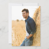 30th誕生日フォトカウボーイ素朴ハットブーツ 招待状 (裏面)