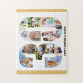 30th誕生日フォトコラージュニュートラル番号30 ジグソーパズル (縦)