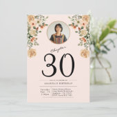 30th誕生日フローラ写真パーティー 招待状 (スタンド正面)