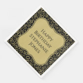 30th誕生日ブラック/金ゴールドランダムパターン30 (コーナー)