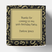 30th誕生日ブラック/金ゴールド乱数パターン フェイバーボックス (上部)