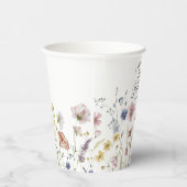 30th誕生日ボホワイルドフラワーウォータカラーフローラ 紙コップ (右)
