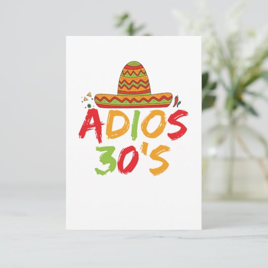 30th誕生日メキシコのパーティーシンコデマヨフィエスタ サンキューカード (スタンド正面)
