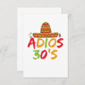 30th誕生日メキシコのパーティーシンコデマヨフィエスタ サンキューカード (正面/裏面)