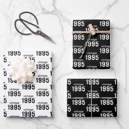 30th誕生日ラッピング紙, 1995年ギフトラップ ラッピングペーパーシート (正面)