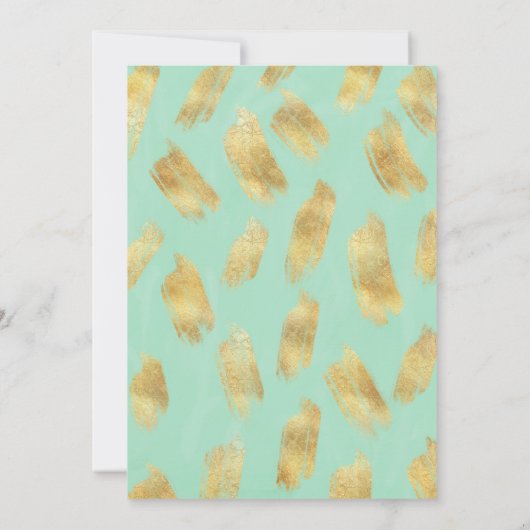 30th誕生日ルアウ(ハワイ式宴会)招待状 |ピンクと金ゴールド 招待状 (裏面)