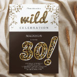 30th誕生日レオパード箔バルーンスクリプト 招待状<br><div class="desc">Leopard Foilバルーンスクリプトモダン誕生日デザイン。Leopard Foilバルーンアダルト誕生日コレクションにマッチ商品がある。</div>