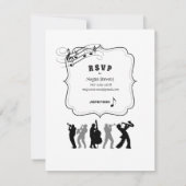 30th誕生日レコードミュージカル楽器おもしろい 招待状 (裏面)