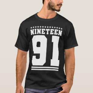 30th誕生日ヴィンテージ1991 30年1 tシャツ