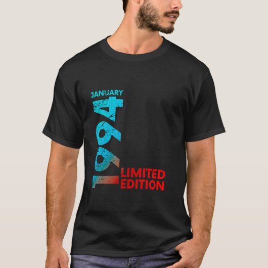 30th誕生日ヴィンテージ1994年1月30年メンズウォム tシャツ (正面)