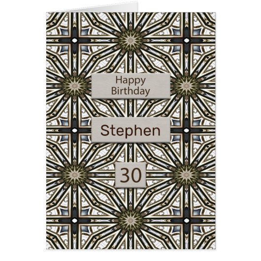 30th誕生日抽象芸術マンダラデザイン (正面)