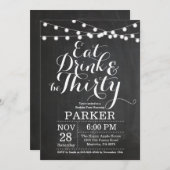 30th誕生日招待状シャルボード 招待状 (正面/裏面)