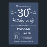 30th誕生日招待状ブルー 招待状<br><div class="desc">30歳の誕生日招待状と青い背景。大人誕生日。男性または女性のBday招待状。第15回16回18回20回21回30回50回70回80回90回100回、年齢は問わない。さらにカスタマイクリックズを行う場合はカスタマイズ、「IT」ボタンをクリックし、このテンプレートを変更するために当社のデザインツールを使用する。</div>