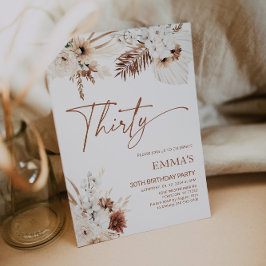 30th誕生日招待状ボホパンパス 招待状