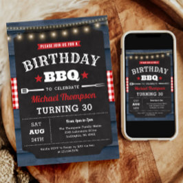 30th誕生日招待状 – バーベキューパーティー 招待状
