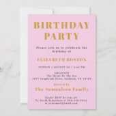 30th誕生日1993ピンクグレー年を追加 招待状 (裏面)