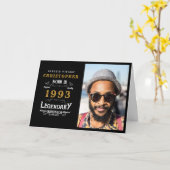 30th誕生日1993写真テンプレート伝説 カード (黄色い花)