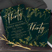 30th誕生日30エメラルドグリーンの招待 シーズンカード