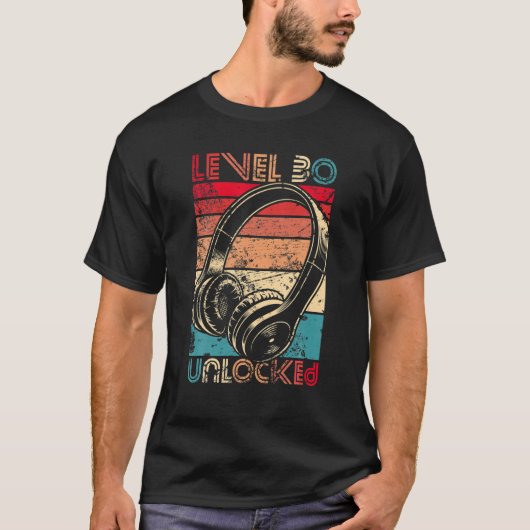 30th誕生日30年レベル30ロック解除されたヴィンテージ1 tシャツ (正面)