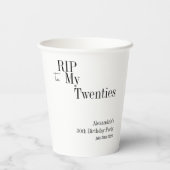 30th誕生日RIP 20sミニマルパーティー 紙コップ (裏面)