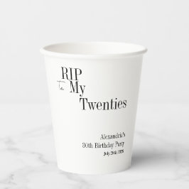 30th誕生日RIP 20sミニマルパーティー 紙コップ