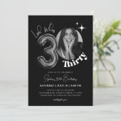 30th30誕生日黒人女性写真 招待状 (スタンド正面)