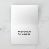 **30th**誕生日・カードのカッコいい格言 カード (内部)