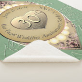 30th & 12thパールの結婚アニバーサリーブランケット シェルパブランケット (3/4)