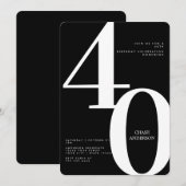 30th, 40th, 50th, 60th, Birthday 招待状 (正面/裏面)