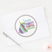 30th Birthdayステッカー30歳気のあるそぶりをした&盛り上がり ラウンドシール (封筒)