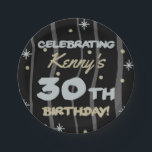 30th Birthdayパーティー名前の追加 ペーパープレート<br><div class="desc">祝は、カスタマイズ可能な誕生日パーティーの提供でマイルストーンの誕生日！</div>