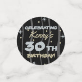 30th Birthdayパーティー名前テーブル紙吹雪の追加 コンフェッティ (スモール正面)