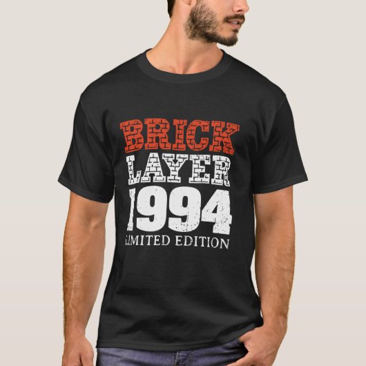30th BirthdayパーティーBricklayer Master Builder 1994 Tシャツ (正面)