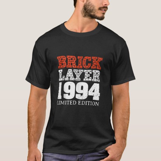30th BirthdayパーティーBricklayer Master Builder 1994 Tシャツ (正面)